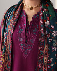REPUBLIC WOMENSWEAR-UNSTITCHED 3PC DHANAK EMBROIDERED SUIT-PK-5175