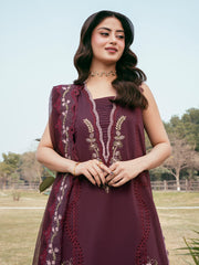 IZEL-UNSTITCHED 3PC LAWN EMBROIDERED SUIT-PK-4820