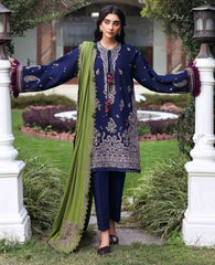 REPUBLIC WOMENSWEAR-UNSTITCHED 3PC KARANDI EMBROIDERED SUIT-PK-5246