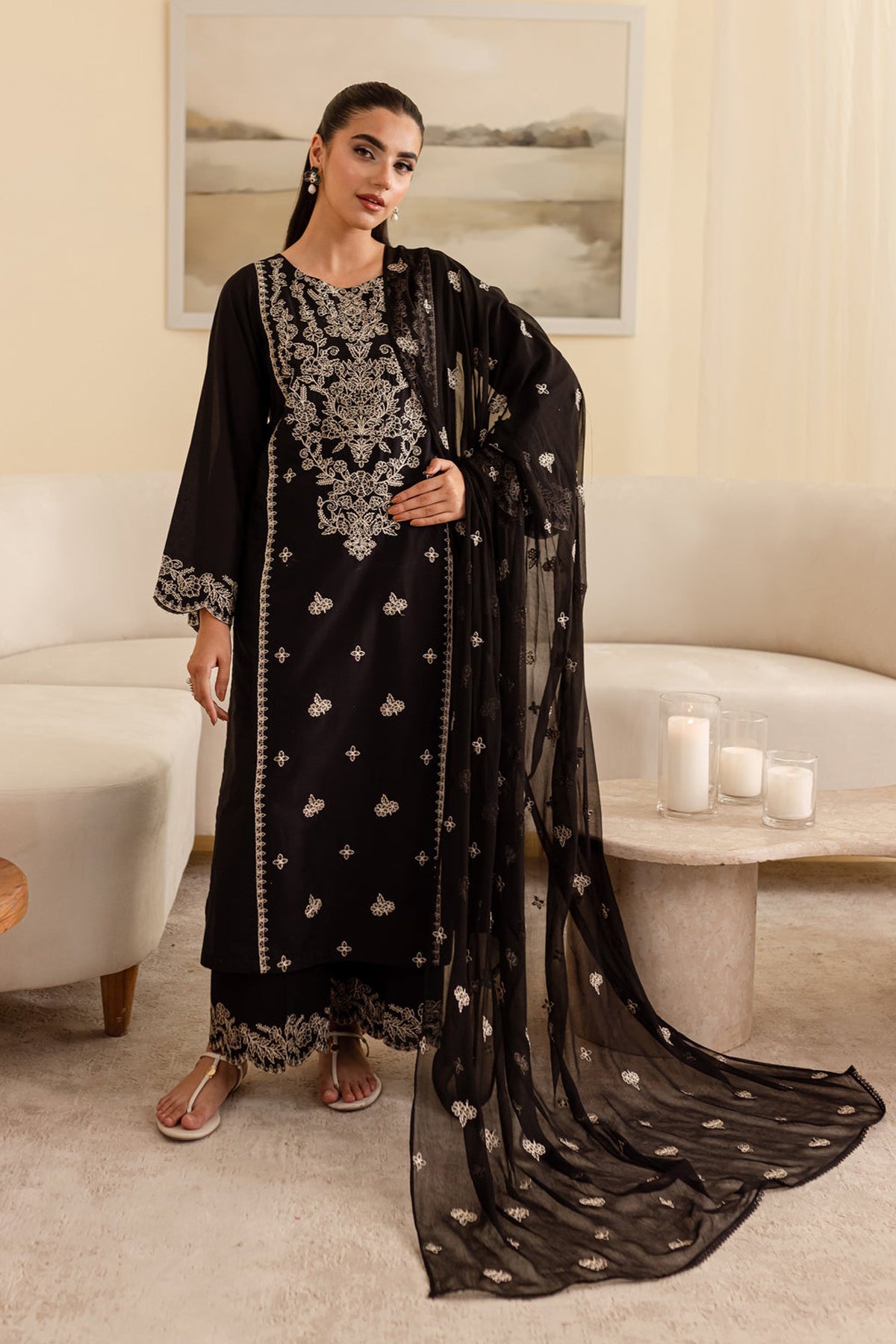 BATIK-UNSTITCHED 3PC DHANAK EMBROIDERED SUIT-PK-5791