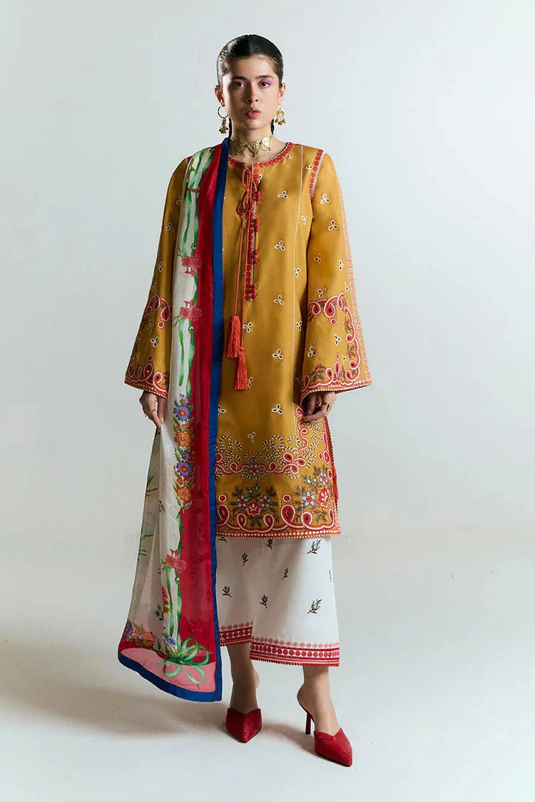 HUSSAIN REHAR - UNSTITCHED 3PC LAWN EMBROIDERED SUIT-PK-5724