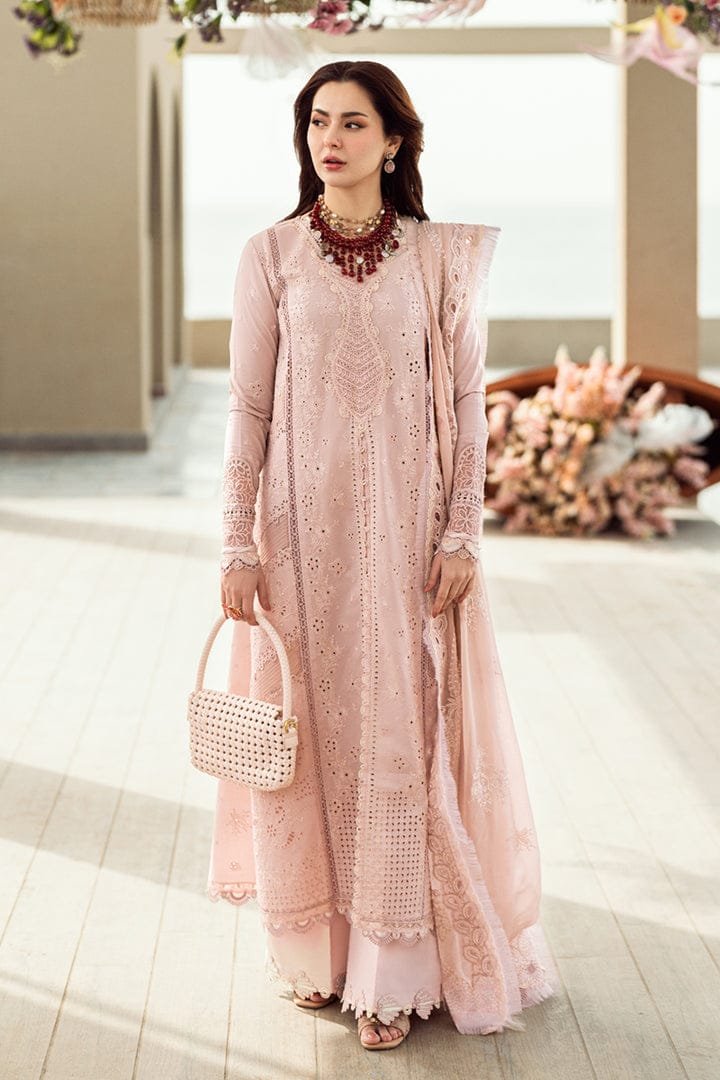 QALAMQAR-UNSTITCHED 3PC LAWN CHIKAANKARI EMBROIDERED SUIT-PK-4727