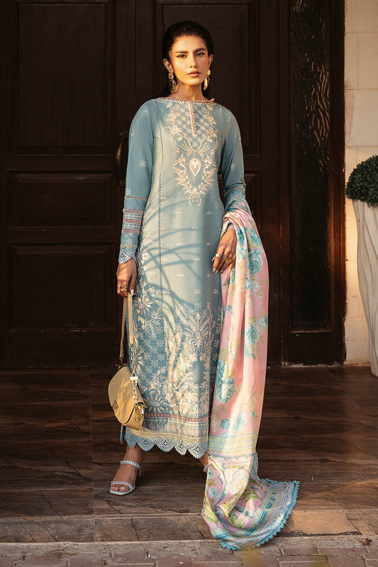 BIN ILYAS-UNSTITCHED 3PC DHANAK HEAVY EMBROIDERED SUIT-PK-5800