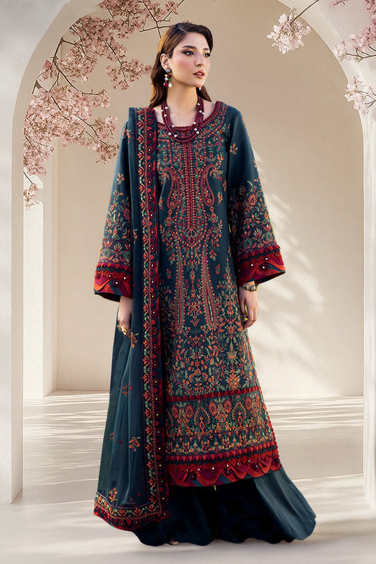 ASIM JOFA-USTITCHED 3PC DHANAK HEAVY EMBROIDERED SUIT-PK-5802