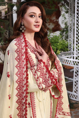 ASIM JOFA-UNSTITCHED 3PC DHANAK HEAVY EMBROIDERED SUIT-PK-5809