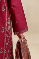 SAPPHIRE-UNSTITCHED 3PC LAWN EMBROIDERED SUIT-PK-4627