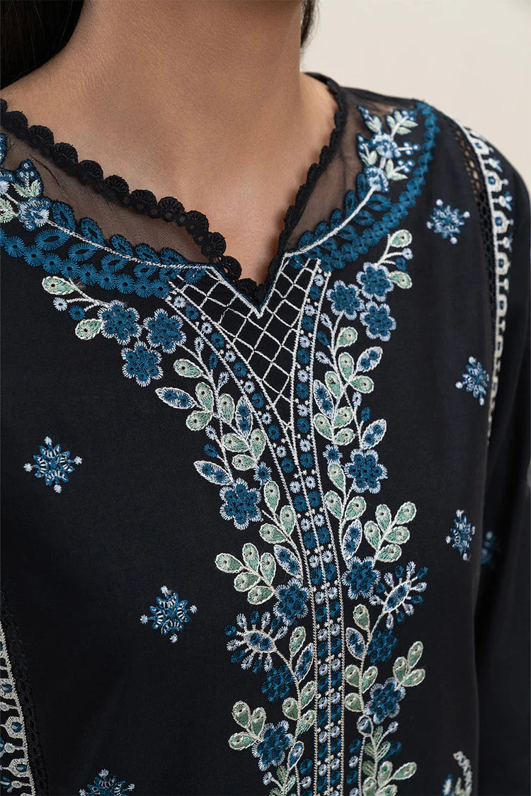BEECHTREE-UNSTITCHED 3PC KARANDI EMBROIDERED SUIT-PK-5804