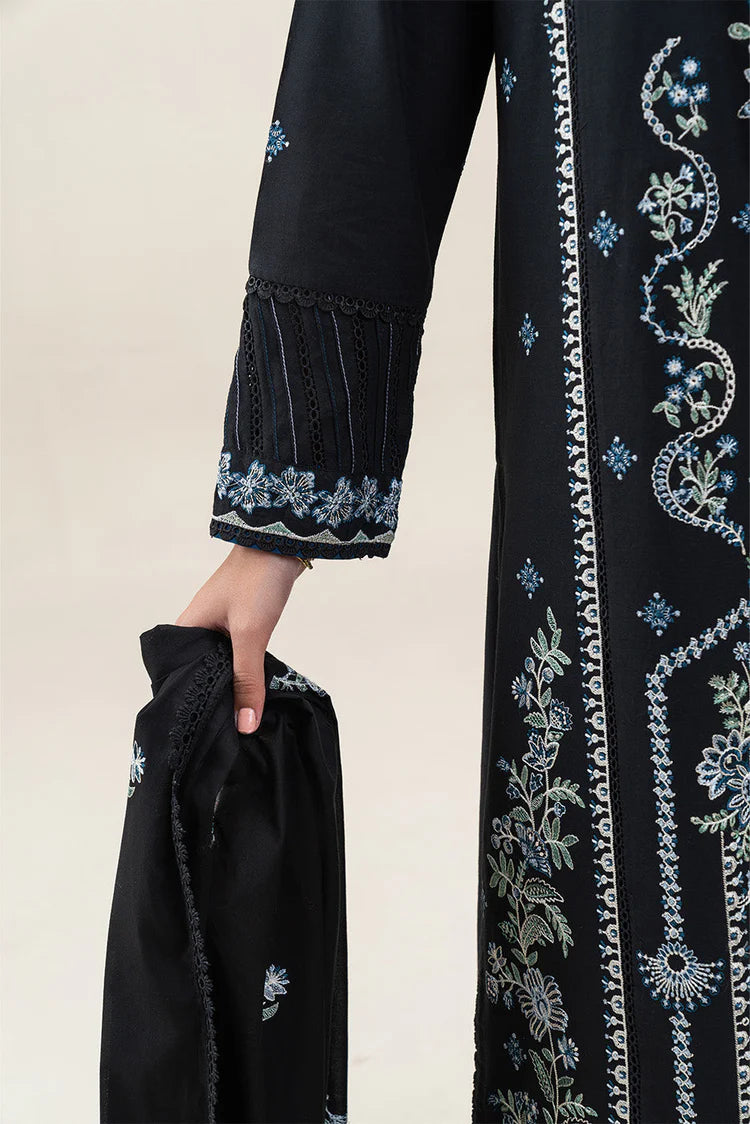BEECHTREE-UNSTITCHED 3PC KARANDI EMBROIDERED SUIT-PK-5804