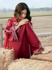 IZEL-UNSTITCHED 3PC LAWN EMBROIDERED SUIT-PK-4818