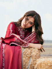 IZEL-UNSTITCHED 3PC LAWN EMBROIDERED SUIT-PK-4818