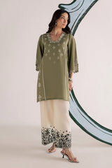 BATIK-2PIECE DHANAK EMBROIDERED SHIRT WITH DHANAK EMB TROUSER-PK-15007