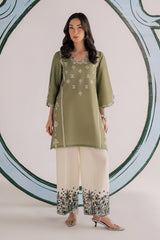 BATIK-2PIECE DHANAK EMBROIDERED SHIRT WITH DHANAK EMB TROUSER-PK-15007