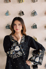 BATIK-2PIECE DHANAK EMBROIDERED SHIRT WITH DHANAK EMB SLEEVES-PK-15010