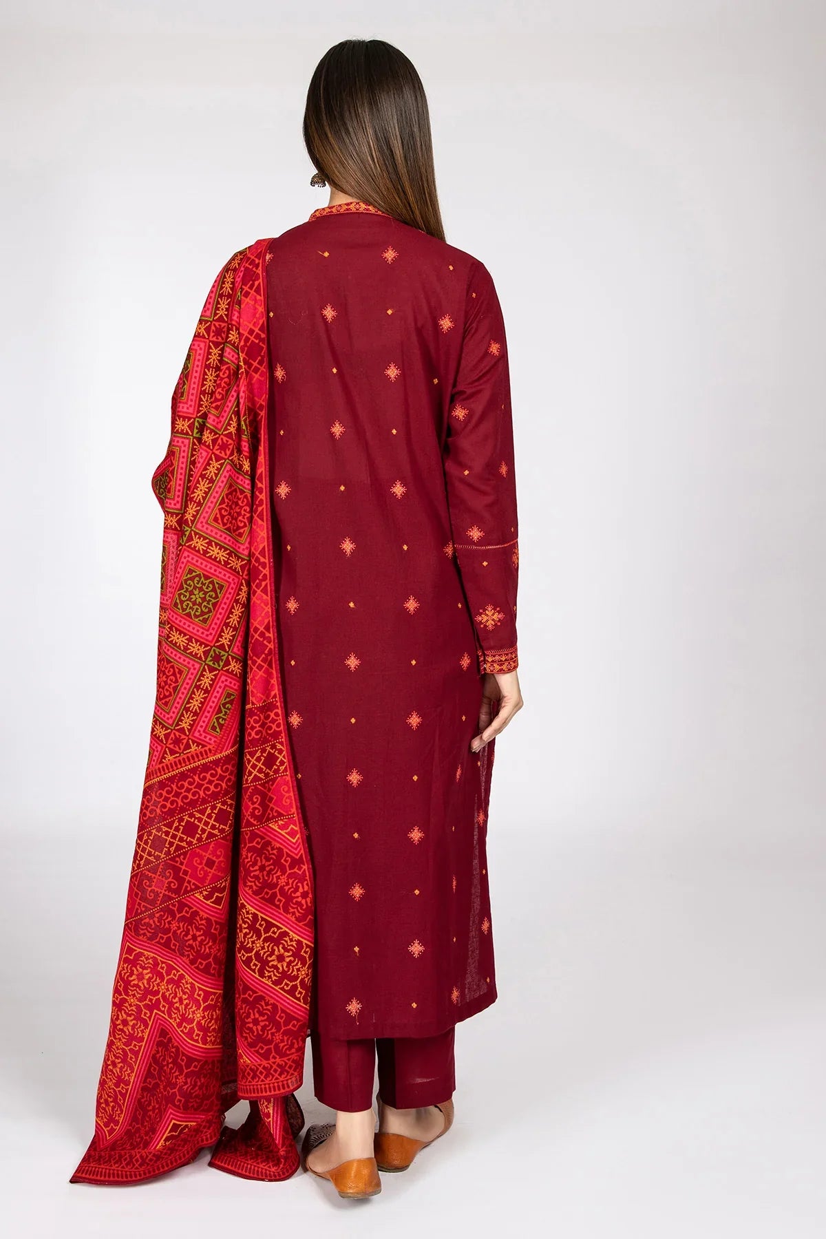 KAYSERIA- 3PC LAWN EMBROIDERED WITH DIGITAL PRINT DUPATTA & TROUSER-PK-3124