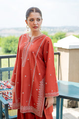 URGE-UNSTITCHED 2PIECE LAWN EMBROIDERED SHIRT WITH LAWN EMBROIDERED TROUSER-PK-244