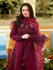 ASIM JOFA-UNSTITCHED 3PC LAWN SEQUIN EMBROIDERED SUIT-PK-4805