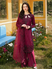 ASIM JOFA-UNSTITCHED 3PC LAWN SEQUIN EMBROIDERED SUIT-PK-4805