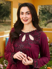 ASIM JOFA-UNSTITCHED 3PC LAWN SEQUIN EMBROIDERED SUIT-PK-4805