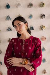 BATIK-2PIECE DHANAK EMBROIDERED SHIRT WITH DHANAK EMB SLEEVES-PK-15009