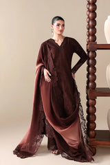 AZURE-UNSTITCHED 3PC DHANAK CHIKAN EMBROIDERED SUIT-PK-5176