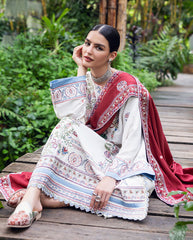 MUSHQ-UNSTITCHED 3PC DHANAK EMBROIDERED SUIT-PK-4418