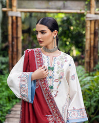 MUSHQ-UNSTITCHED 3PC DHANAK EMBROIDERED SUIT-PK-4418