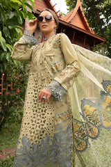 MARIA.B-UNSTITCHED 3PC LAWN HEAVY EMBROIDERED SUIT-PK-4606