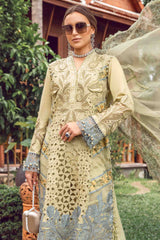 MARIA.B-UNSTITCHED 3PC LAWN HEAVY EMBROIDERED SUIT-PK-4606