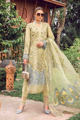MARIA.B-UNSTITCHED 3PC LAWN HEAVY EMBROIDERED SUIT-PK-4606
