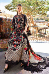 MARIA.B-UNSTITCHED 3PC LAWN EMB PRINTED SUIT-PK-033
