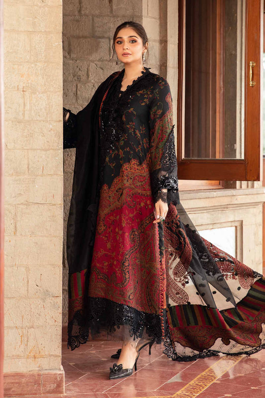 MARIA.B-UNSTITCHED 3PC LAWN PRINTED EMB SUIT-PK-5726
