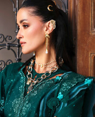 REPUBLIC WOMENSWEAR-UNSTITCHED 3PC DHANAK EMBROIDERED SUIT-PK-5234