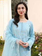 ASIM JOFA- UNSTITCHED 3PC LAWN EMBROIDERED SUIT-PK-4807