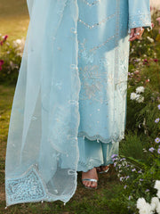 ASIM JOFA- UNSTITCHED 3PC LAWN EMBROIDERED SUIT-PK-4807