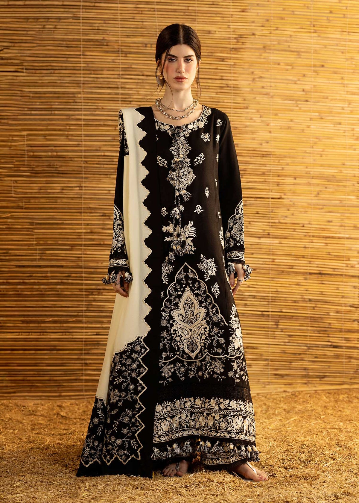BATIK-UNSTITCHED 3PC DHANAK EMBROIDERED SUIT-PK-5279