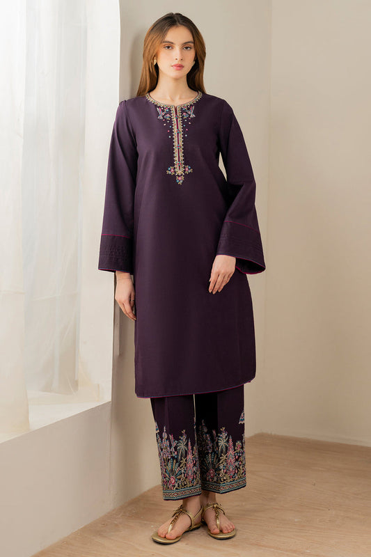 JAZMIN- UNSTITCHED 2PC DHANAK EMBROIDERED SUIT-PK-111