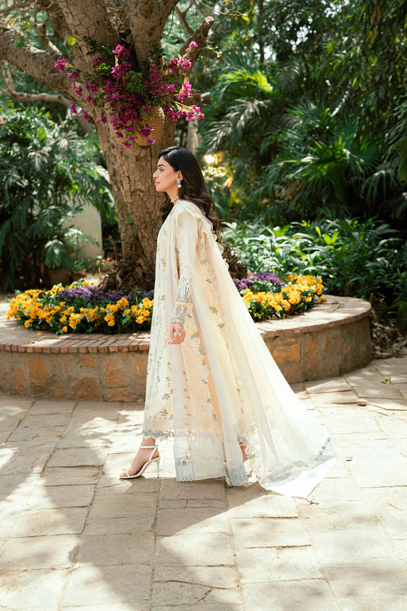 QALAMQAR - UNSTITCHED 3PC LAWN EMBROIDERED SUIT-PK-5819