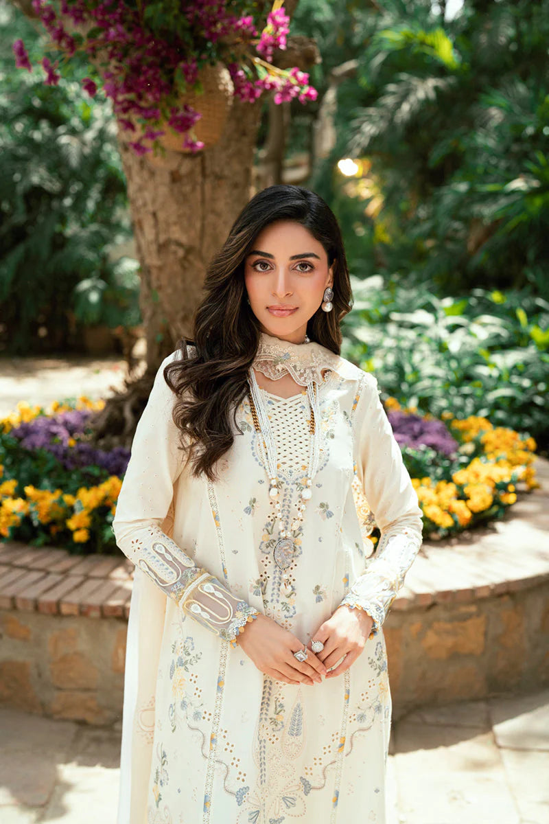 QALAMQAR - UNSTITCHED 3PC LAWN EMBROIDERED SUIT-PK-5819