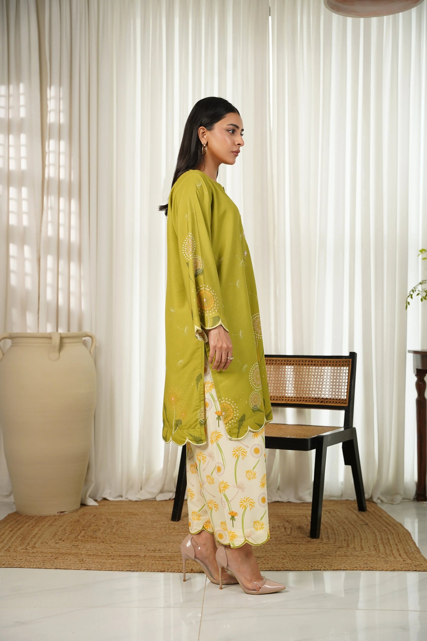 UNSTITCHED-2PC SHAMOZE SILK PRINTED SUIT-PK-2004