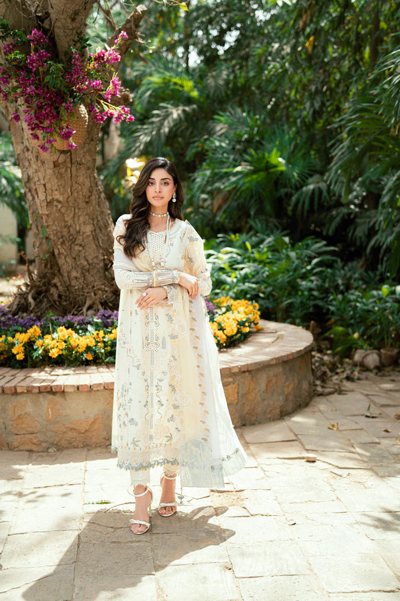 QALAMQAR - UNSTITCHED 3PC LAWN EMBROIDERED SUIT-PK-5819