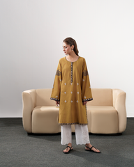 IZEL-UNSTITCHED 3PC DHANAK EMBROIDERED SUIT-PK-4335