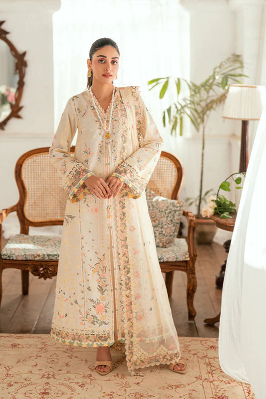 QALAMQAR - UNSTITCHED 3PC LAWN EMBROIDERED SUIT-PK-5731