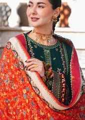 HUSSAIN REHAR-UNSTITCHED 3PC DHANAK EMBROIDERED SUIT-PK-5212