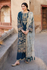 BATIK-UNSTITCHED 3PC DHANAK SEQUINS EMBROIDERED SUIT-PK-5120