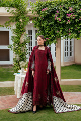 ANEELAS-UNDTITCHED 3PC KARANDI EMBROIDERED SUIT-PK-5303