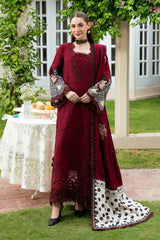 ANEELAS-UNDTITCHED 3PC KARANDI EMBROIDERED SUIT-PK-5303