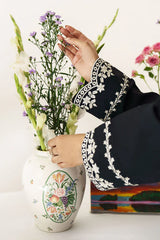 URGE - 3PC DHANAK EMBROIDERED SHIRT WITH  PRINTED SHAWL AND TROUSER-EP-5354