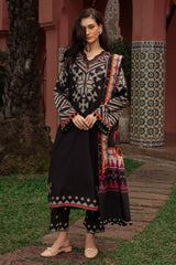 CHARIZMA-UNSTITCHED 3PC KHADDAR PRINTED SUIT-BIC-2657