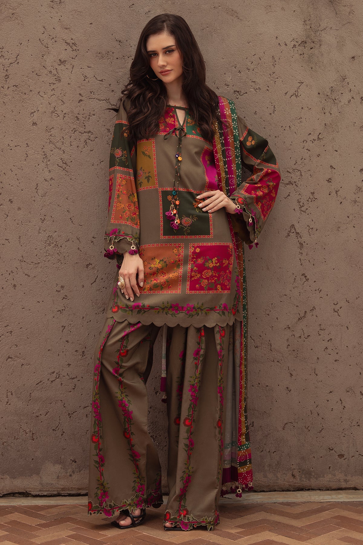 CHARIZMA-UNSTITCHED 3PC KHADDAR DIGITAL PRINTED SUIT-PK-2655