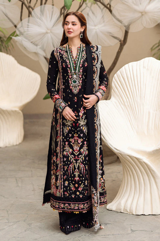 QALAMQAR- 3PC LAWN HEAVY EMBROIDERED SHIRT WITH LAWN HEAVY EMBROIDERED DUPATTA & TROUSER-BIC-5644